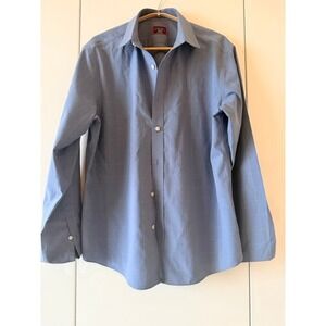 UNTUCKit Baracci Dress Shirt Blue Windowpane Check Wrinkle Free Sz M